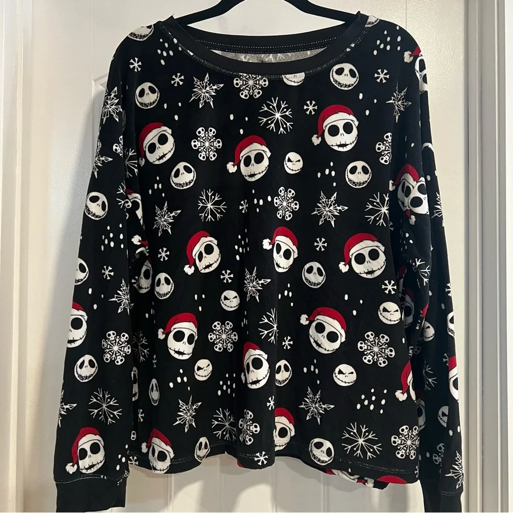 The Nightmare Before Christmas Black White‎ 2 Piece Pajamas Set. Size 2X. - Picture 2 of 14